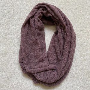 Purple Subtle Pattern and Sequined Infinity Scarf
